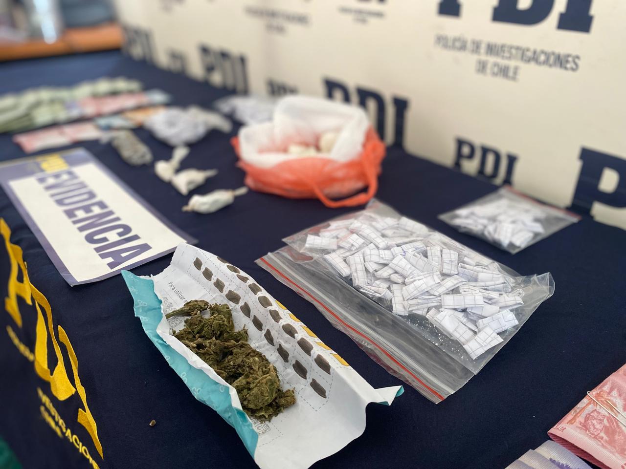 Operativo antinarcóticos de la PDI en Arica dejó 4 detenidos y 5 puntos de venta desarticulados