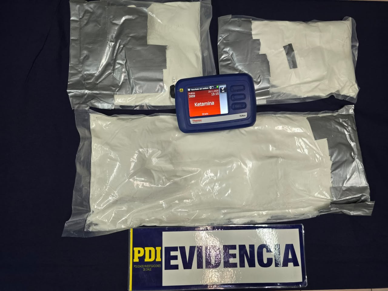PDI detiene a ciudadano peruano con más de tres kilos de ketamina en el Aeropuerto Chacalluta de Arica