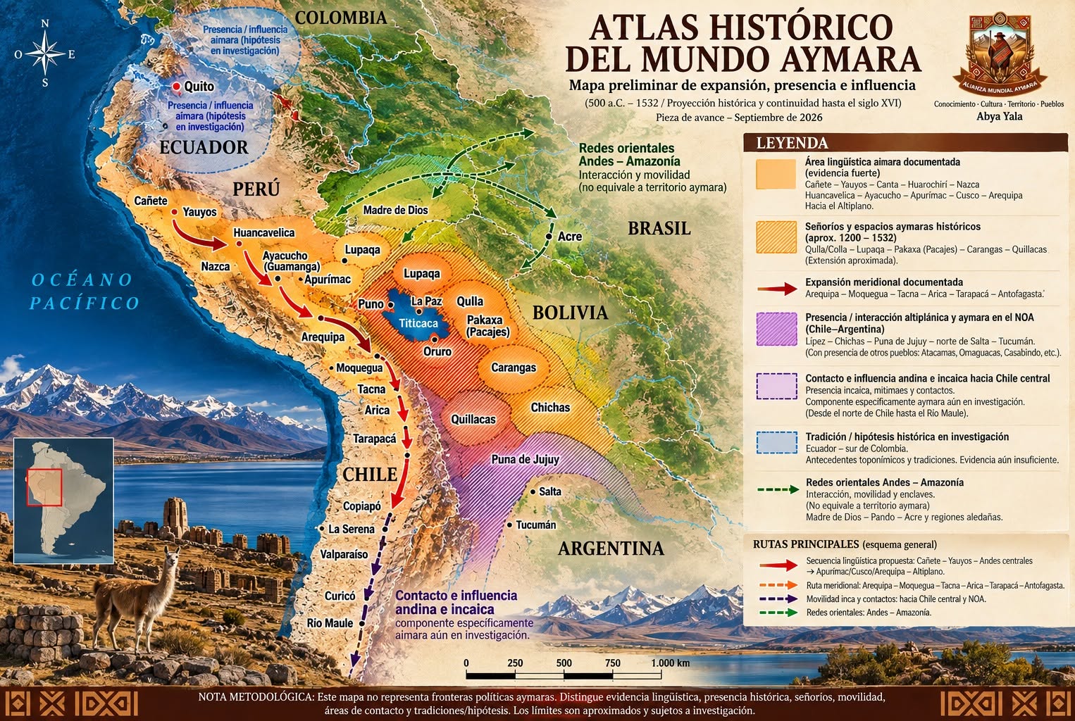 Alianza Mundial Aymara presenta primera propuesta del Atlas histórico del mundo aymara