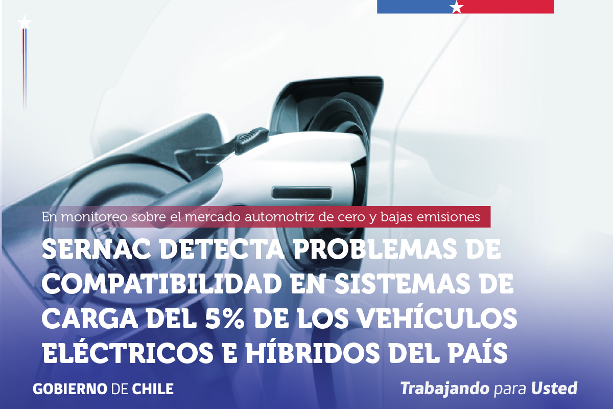 SERNAC detecta problemas de compatibilidad en sistemas de carga del 5% de los vehículos eléctricos e híbridos del país
